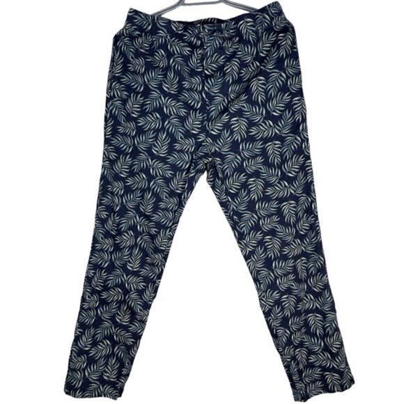 Le 31 Par Simons Organic Cotton Leaf Print Pants size S - Picture 1 of 5